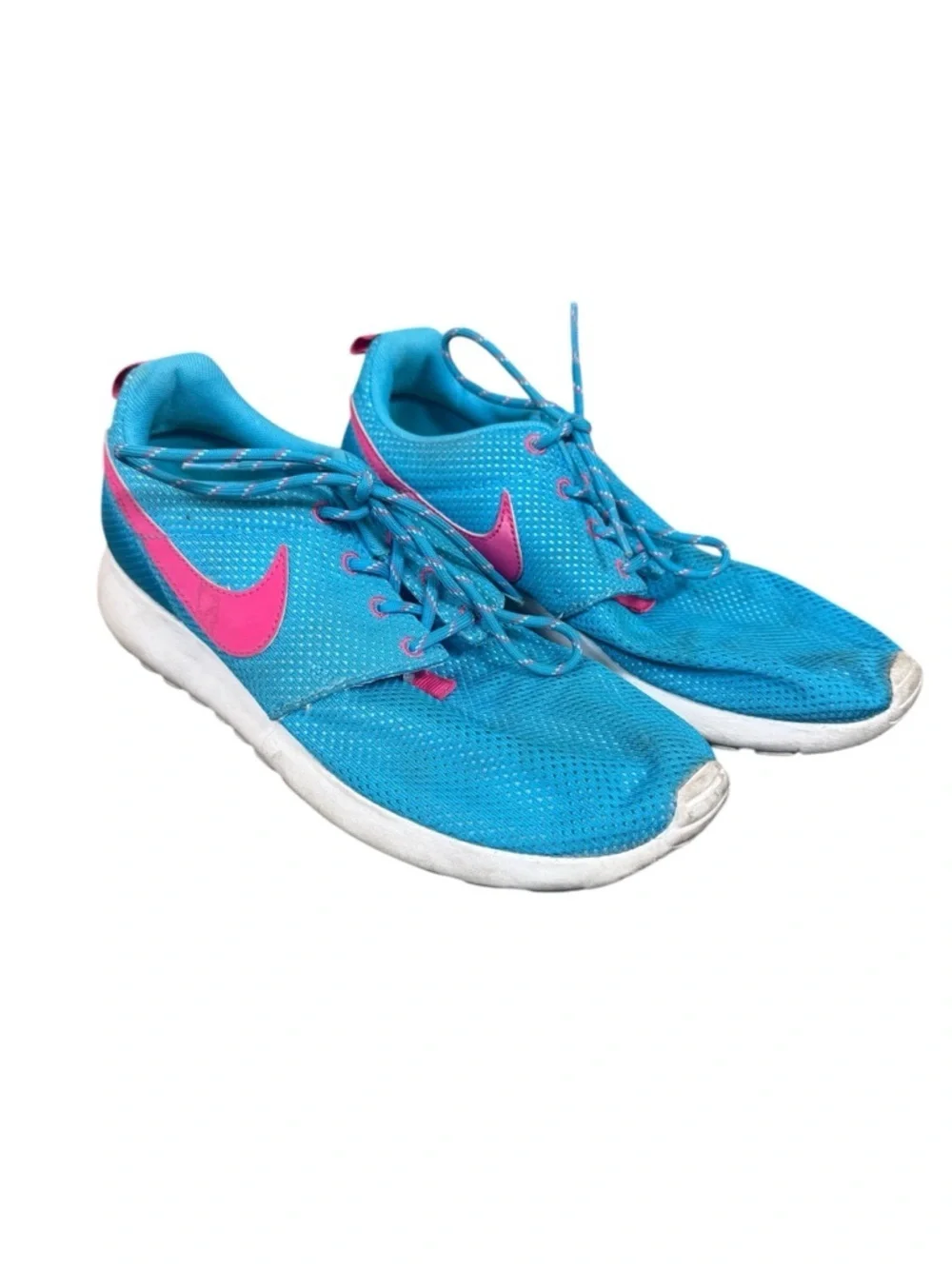 Nike Kids Light Blue Sneaker with Pink Swoosh